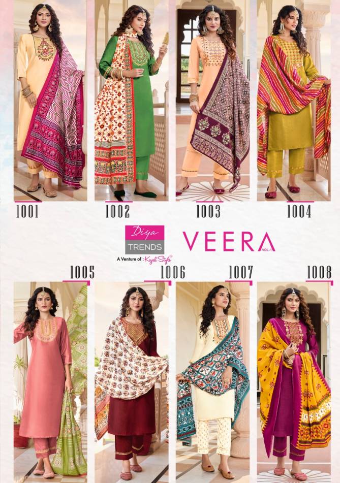 Veera 1 Festive Wear Wholesale Readymade Suit Catalog